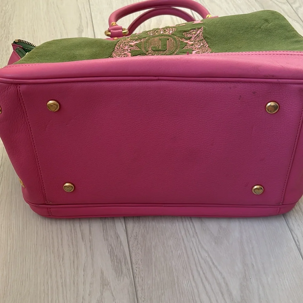 Juicy Couture Green and Pink Dog Carrier
